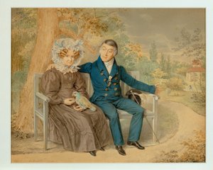 Old Couple in a Viennese Garden by Karl von Saar