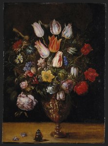 Flowers in a Vase by Kasper or Gaspar van den Hoecke