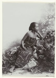Studio Portrait of a Seated Young Javanese Woman