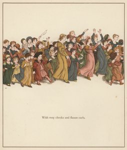 Kate Greenaway illustration for The Pied Piper of Hamelin by Robert Browning by Kate (after) Greenaway