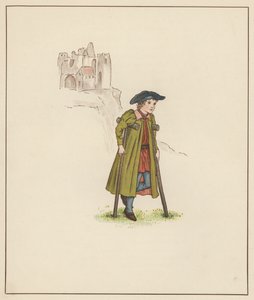 Kate Greenaway illustration for The Pied Piper of Hamelin by Robert Browning