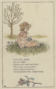 Little Miss Muffet by Kate (after) Greenaway