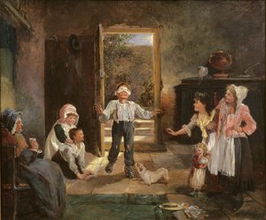 Children Playing Blind Mans Buff by Kate Gray