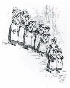 Charity children, c.1880 by Kate Greenaway