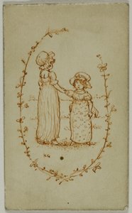 Vignette of Two Girls (recto); Athena (verso)
