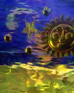 Blue and Gold Sun by Katherine Fawssett