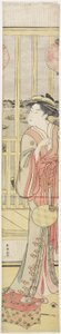 Courtesan Hanao_gi Cooling Herself by Katsukawa Shuncho
