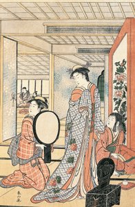 Woman in Front of Mirror by Katsukawa Shuncho