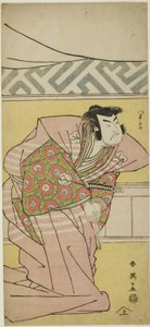 Actor Sawamura Sôjûrô III as Oda Kazusanosuke Harunaga in “Muromacho Chronicle in Kana Script” by Katsukawa Shun