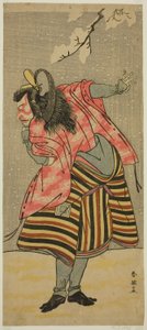 The Actor Ichikawa Danjuro V as Hei Shinno Masakado in the Play Hana no O-Edo Masakado Matsuri, Performed at the Ichimura Theater in the Eleventh Month, 1789 by Katsukawa Shun