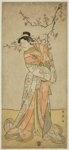 The Actor Ichikawa Ebizo as the Lady-in-Waiting Iwafuji in the Play Gozen-gakari Sumo Soga, Performed at the Kawarazaki Theater in the First Month, 1793