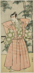 The Actor Matsumoto Koshiro IV as Hatakeyama Shigetada Disguised as Honjo Soheiji in the Play Edo no Fuji Wakayagi Soga, Performed at the Nakamura Theater in the First Month, 1789