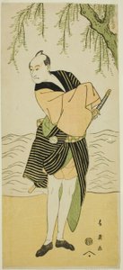 The Actor Sawamura Sojuro III as Ume no Yoshihei in the Play Suda no Haru Geisha Katagi, Performed at the Kiri Theater in the First Month, 1796 by Katsukawa Shun