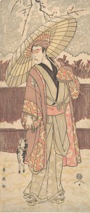 The Fourth Matsumoto Koshiro as a Man Walking under an Umbrella, ca. 1796 by Katsukawa Shun
