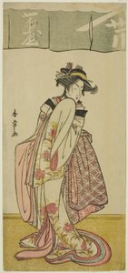 The Actor Segawa Kikunojo III as Shinanoya Ohan in the Play Kabuki no Hana Bandai Soga, Performed at the Ichimura Theater in the Third Month, c.1786 by Katsukawa Shunjō