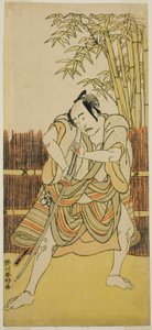 The Actor Bando Mitsugoro I as Ogata no Saburo Disguised as Yoroya Takiemon in the Play Mure Takamatsu Yuki no Shirahata, Performed at the Ichimura Theater in the Eleventh Month, 1780