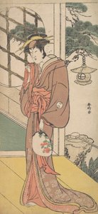 Arashi Ryuzo as a Tall Woman Standing on the Engawa, ca. 1789
