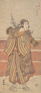 Matsumoto Sumezo as a Man in Winter Attire Standing in the Snow