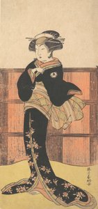 The Fourth Iwai Hanshiro as a Woman in a Black Kimono