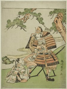 The Warrior Kusunoki Masashige Bidding Farewell to His Son Masatsura, c.1780 by Katsukawa Shunsei