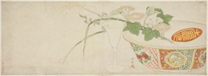 Plants, Porcelain Bowl, and Glass Goblet by Katsukawa Shunsho