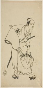 The Actor Arashi Otohachi I as Hotei Ichiemon in the Play Ayatsuri Kabuki Ogi, Performed at the Nakamura Theater in the Seventh Month, 1768 by Katsukawa Shunsho