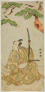 The Actor Arashi Sangoro II as Sakura-maru in the Play Sugawara Denju Tenarai Kagami, Performed at the Ichimura Theater in the First Month, 1772