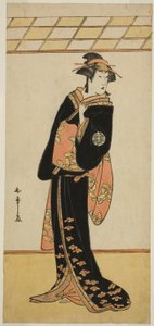 The Actor Nakamura Riko I as Lady Manko in the Play Soga Musume Choja, Performed at the Nakamura Theater in the First Month, 1784 by Katsukawa Shunsho