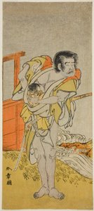 The Actor Otani Tomoemon I as Kasahari Hokkyo in the Play Kazoe Uta Ta Ue Soga, Performed at the Nakamura Theater in the First Month, 1776 by Katsukawa Shunsho
