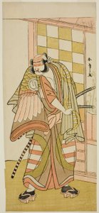 The Actor Sawamura Sojuro III as Kobayashi no Asahina Saburo in the Play Kuruwagayoi Komachi Soga, Performed at the Nakamura Theater in the Second Month, 1781