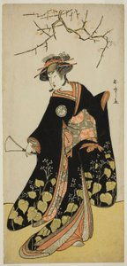 The Actor Segawa Kikunojo III as the Spirit of Joro-gumo (Harlot Spider) Disguised as the Maiko Tsumagiku, in the Play Shitenno Tonoi no Kisewata, Performed at the Nakamura Theater in the Eleventh Month, 1781 by Katsukawa Shunsho