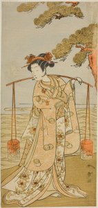 The Actor Segawa Kitsuji III as Murasame in the Play Gohiiki Kanjincho, Performed at the Nakamura Theater in the Eleventh Month, 1773