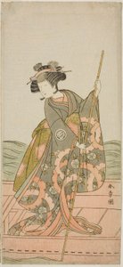 The Actor Yoshizawa Iroha I as Princess Yosooi in the Play Kikujido Shuen no Iwaya, Performed at the Morita Theater in the Eleventh Month, 1775 by Katsukawa Shunsho