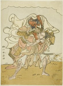 The Warrior Omori Hikoshichi Carrying a Female Demon on His Back