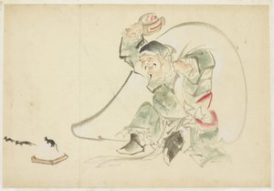 Daikoku, God of Happiness, with his Magic Mallet by Katsushika (school of) Hokusai