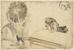 Mochi Maker and a Tatami Maker, c.1815-1849