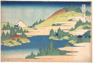36 Views of Mount Fuji, Japan: View of Lake Hakone, Sagami Province