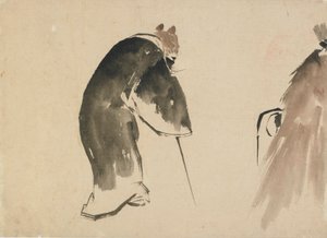 An Old Mouse Dressed in a Black Robe by Katsushika Hokusai