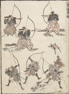 Archers by Katsushika Hokusai