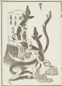 Big Eels by Katsushika Hokusai