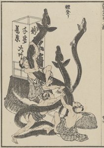 Big Eels, c. 1840 by Katsushika Hokusai