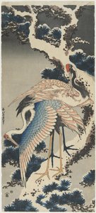 Cranes on Pine by Katsushika Hokusai