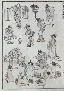 Daily Life Gestures, from a Manga by Katsushika Hokusai