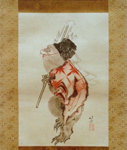 Trained Monkey by Katsushika Hokusai