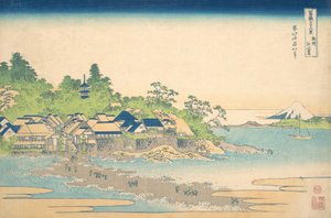 Enoshima in Sagami Province Soshu Enoshima, from the series Thirty-six Views of M..., ca. 1830-32
