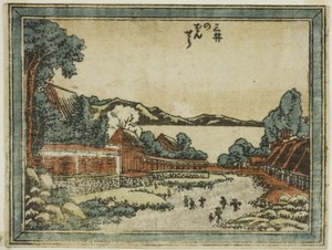 Evening Bell at Mii, from the series Eight Views of Omi in Etching Style