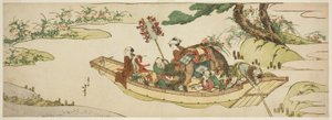 Ferry Boat by Katsushika Hokusai