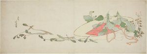Flowers and Spring Greens in a Hat