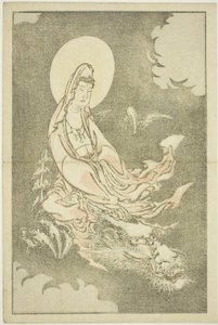 Goddess Riding a Dragon, from The Picture Book of Realistic Paintings of Hokusai