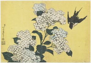 Hydrangea and Swallow, c. 1832